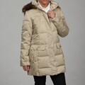 Jones New York Women's Parchment Faux-fur Coat FINAL SALE