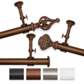 Elegant Touch 144 to 240-inch Adjustable Curtain Rod Set