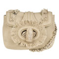 Prada Mini Frayed Denim Shopper Bag