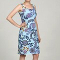 Jessica Howard Women's Beaded Printed Dress