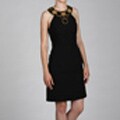 Jessica Howard Women's Sleeveless Beaded Choke Neck Seamed Sheath Dress