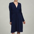 Jessica Howard Women's Sapphire 3/4-Sleeved Ruched Dress