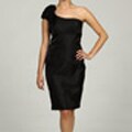 Jessica Howard Women's Petite Black One-Shoulder Dress