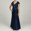 Jessica Howard Women's Petite Navy Portrait Collar Dress