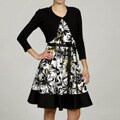 Jessica Howard Women's Petite Scoop Neck 2-piece Dress