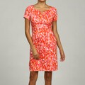 Jessica Howard Women's Petite Coral Printed Dress