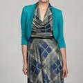Jessica Howard Women's Turquoise 3/4-Sleeve Sweater
