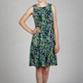 Jessica Howard Women's Petite Sleeveles Ruche Waist Dress