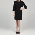 Jessica Howard Women's Petite Crop Bell Sleeve Jacket Dress