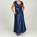 Jessica Howard Women's Plus Size Navy Collar Dress