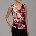 Calvin Klein Women's Rouge Multi Cowl Neck Top