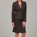 Evan Picone Women's Charcoal 2-piece Skirt Suit