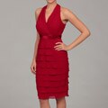 Evan Picone Women's Pomegranite Pleated Dress