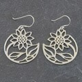 Sterling Silver 'Floral' Dangle Earrings (Thailand)