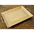 Wrought Iron Hand-painted Ivory Tray (India)