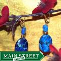 Susen Foster Goldplated Deep Blue Dawn Variscite Earrings