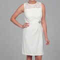 Sandra Darren Women's Sleeveless Lace Crepe Dress