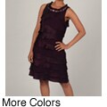S.L. Fashions Women's Asymetrical Shutter Pleat Dress