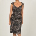 S.L. Fashions Women's Animal Print Ruched Dress