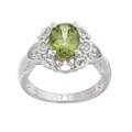 Oro Leoni Sterling Silver Peridot Ring (Size 7)