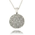 Sterling Silver 1ct TDW Diamond Dome Necklace (I-J, I2-I3)