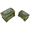 Gold and Silver Jewelry Keepsake Box (Set of 2)