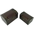 Brown and Brown Jewelry Keepsake Box (Set of 2)