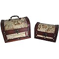 Mahogany Jewelry Keepsake Box (Set of 2)