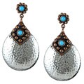 Silvermoon Sterling Silver and Beaded Copper Turquoise Earrings