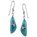 Silvermoon Sterling Silver Carved Howlite Tulip Earrings