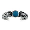 Southwest Moon Sterling Silver Turquoise Accent Toe Ring