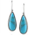 Silvermoon Sterling Silver Turquoise Cabochon Earrings