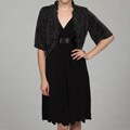 Glamour Women's Ruffle Metallic Shrug