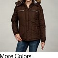 KC Collections Women's Plaid Lining Puffer Jacket FINAL SALE
