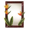 Large Metal Bird of Paradise Wall Mirror