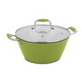 Fagor Lemon-lime Enameled Cast Iron Lite 5-quart Glass Lid Soup Pot