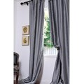 Silver/ Grey Textured Faux Silk Jacquard 108-inch Curtain Panel