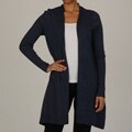 Cullen Women's Denim Blue Cotton Cascade Cardigan