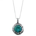 Southwest Moon Sterling Silver Carved Howlite Flower Necklace