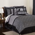 Lush Decor Black/ Silver Geometrica Gala 8-piece Comforter Set