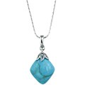 Silvermoon Sterling Silver Turquoise Nugget Necklace