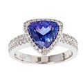 Dyach 14k White Gold Tanzanite and 2/5ct TDW Diamond Ring (G-H) (I1-I2)