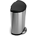 Simplehuman Semi-round Stainless Steel Step Trash Can