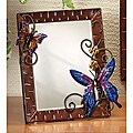 Small Metal Butterflies Table Mirror