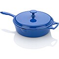 Michele B by Fagor Blue Enameled Cast Iron 4-quart Chicken Fryer