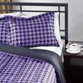 Purple/ Black Houndstooth Full/ Queen-size Comforter Set