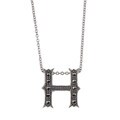 MARC Sterling Silver Marcasite Initial 'H' Necklace