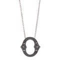 MARC Sterling Silver Marcasite Initial 'O' Necklace