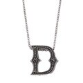 MARC Sterling Silver Marcasite Initial 'D' Necklace
