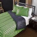 Lime/ Black Houndstooth King-size Comforter Set